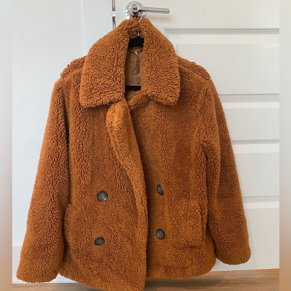 Free People Sherpa Teddy Jacket